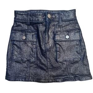 Gap Sparkly Denim Skirt sz 5 Adjustable Waist tabs